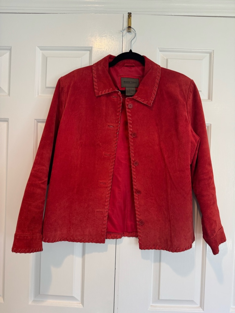 Red Suede Brandon Thomas Jacket
